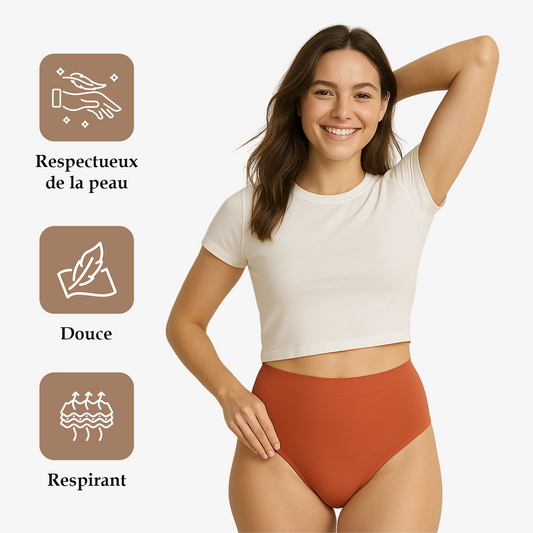 Éclat Nova – La culotte menstruelle ado taille haute pour rayonner avec confiance