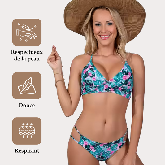 Florale Summer – le maillot de bain menstruel 2 pièces pour des flux modérés