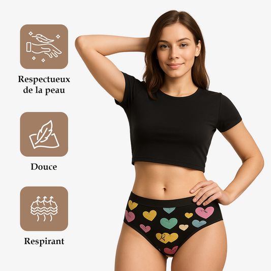 🌸 Viva Flow – La culotte menstruelle taille haute pour ados, douce et rassurante